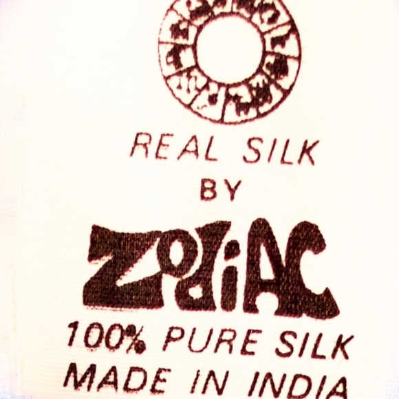 VTG 70's ZODIAC India Hand Blocked Kimono BOUTI - Picture 6 of 6